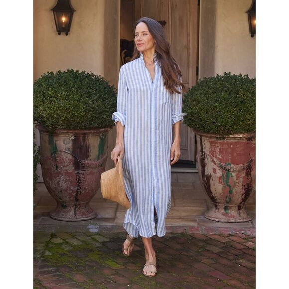 Frank & Eileen Dresses & Skirts - Frank & Eileen RORY dress in Wide White and Blue Stripe in Classic Linen small
